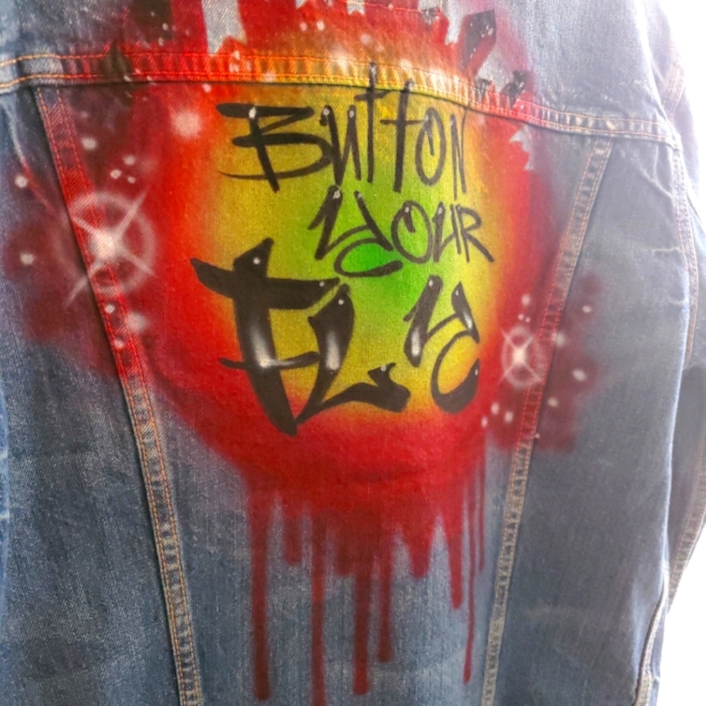 Art of your mind x levis denim jacket